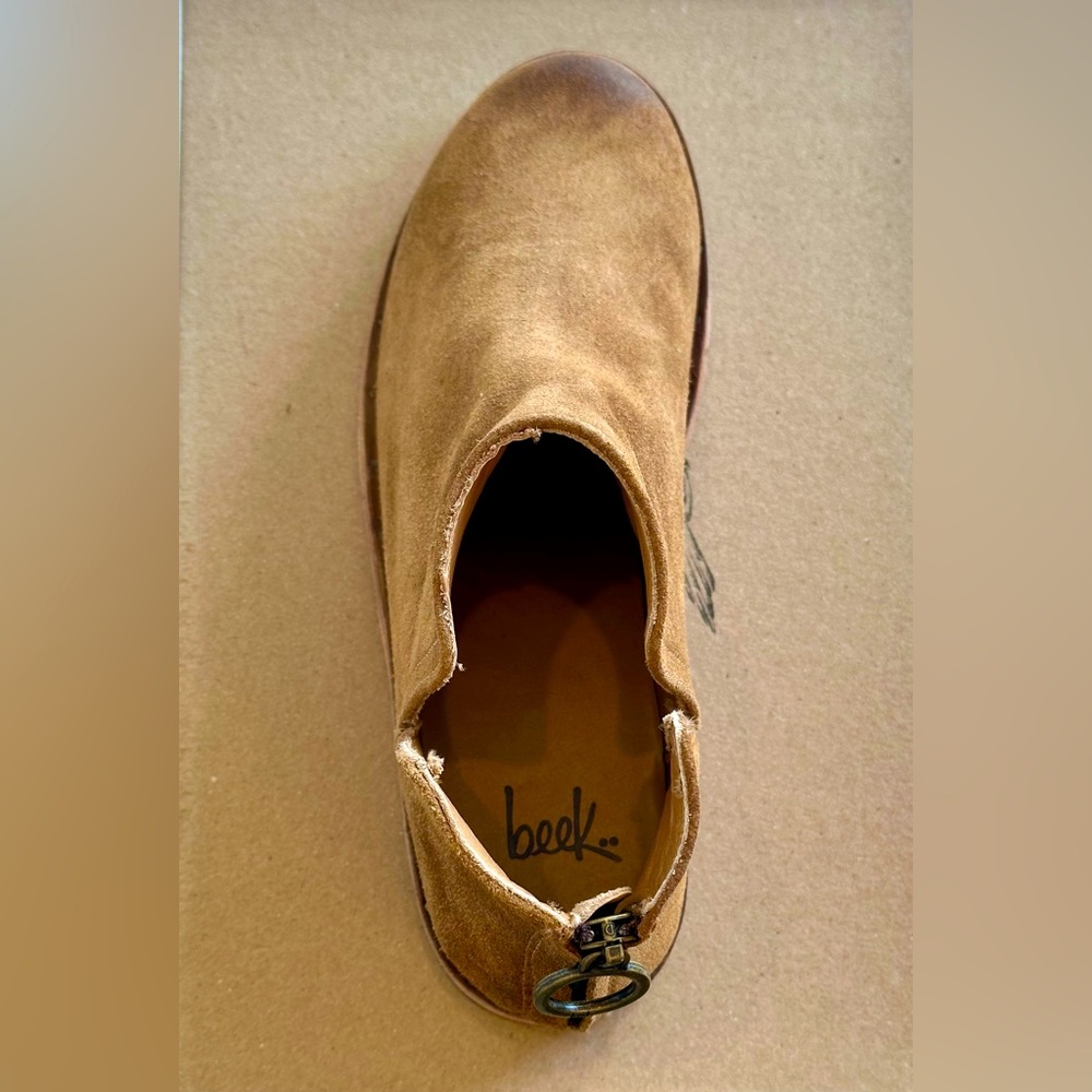 Beek! Ankle Bootie/“Falcon” Suede/Zip-up/Chestnut/Size-7.5 - Picture 8 of 16